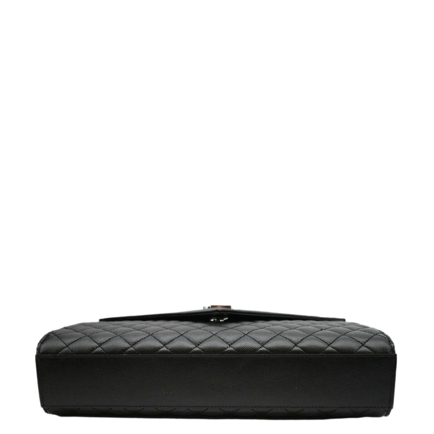 YVES SAINT LAURENT Large Envelope Mix Matelasse Leather Chain Shoulder Bag Black