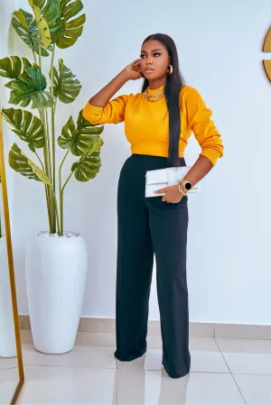 Zai All Black Pants - High Waist Pants