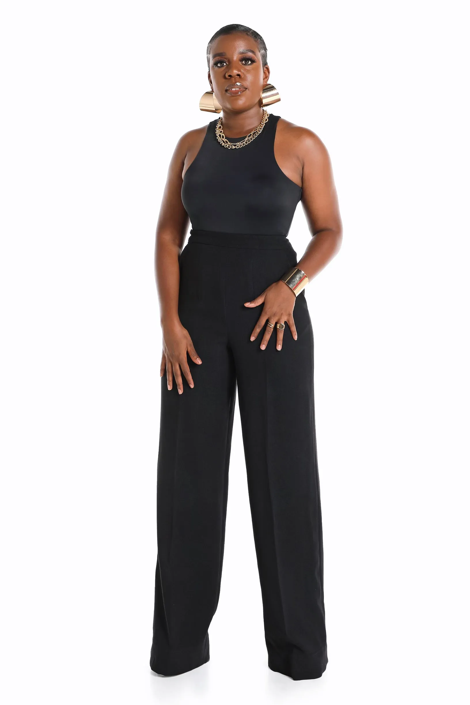Zai All Black Pants - High Waist Pants