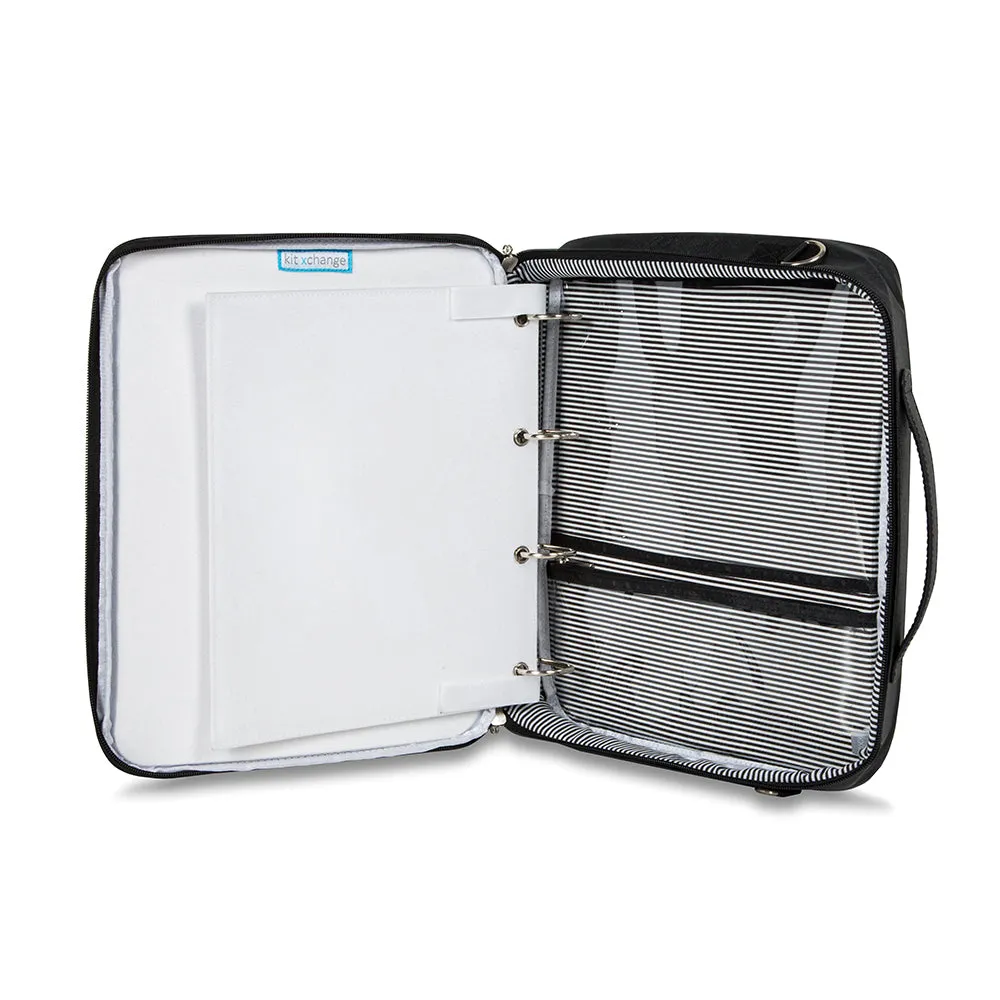 Zip Binder -  Storage for Craft Supplies and Jewelry. Black